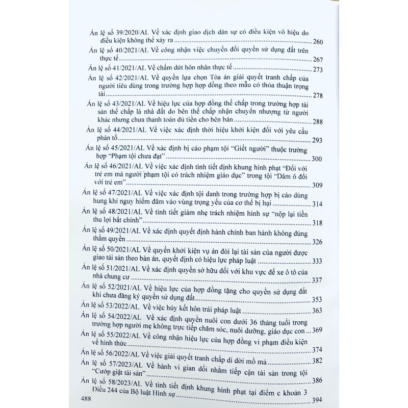 Hệ Thống 72 Án Lệ Việt Nam Hiện Hành