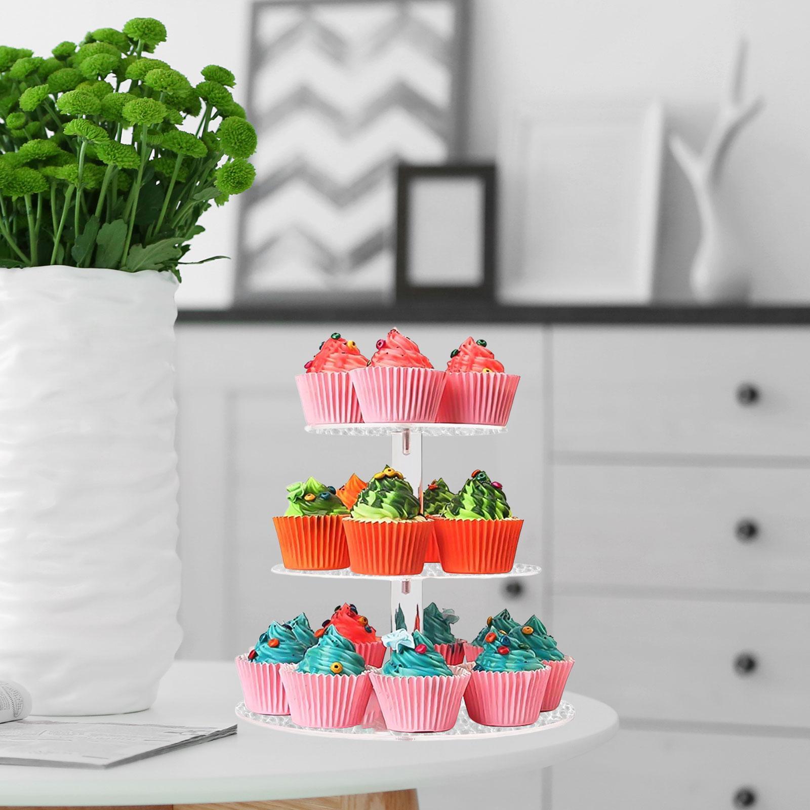 3 Tiered Cake Stand Serving Tray Fruits Home Tea Party Cupcake Display Plate