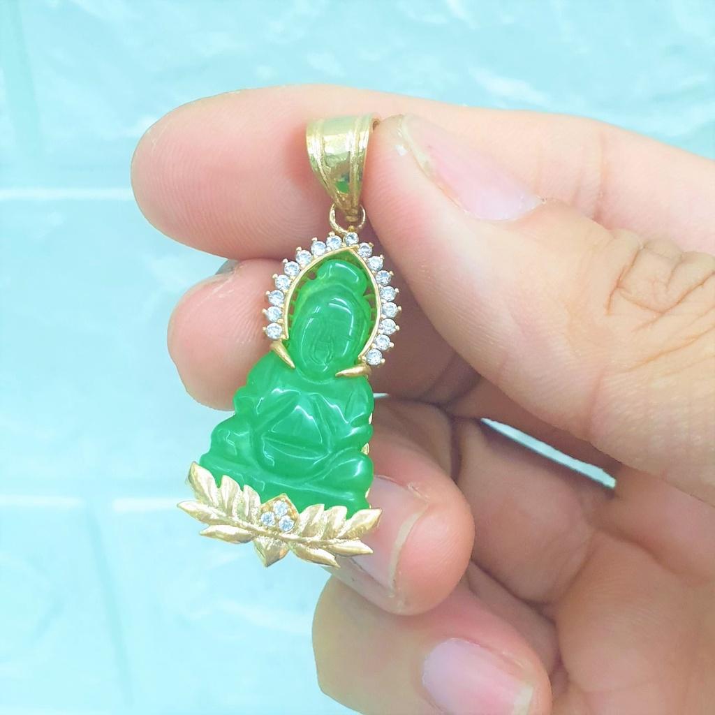 Mặt Tượng Dây Quan Âm Bồ Tát Vàng Vonfram cao cấp- Dùng tắm rửa thoải mái không kiêng mồ hôi