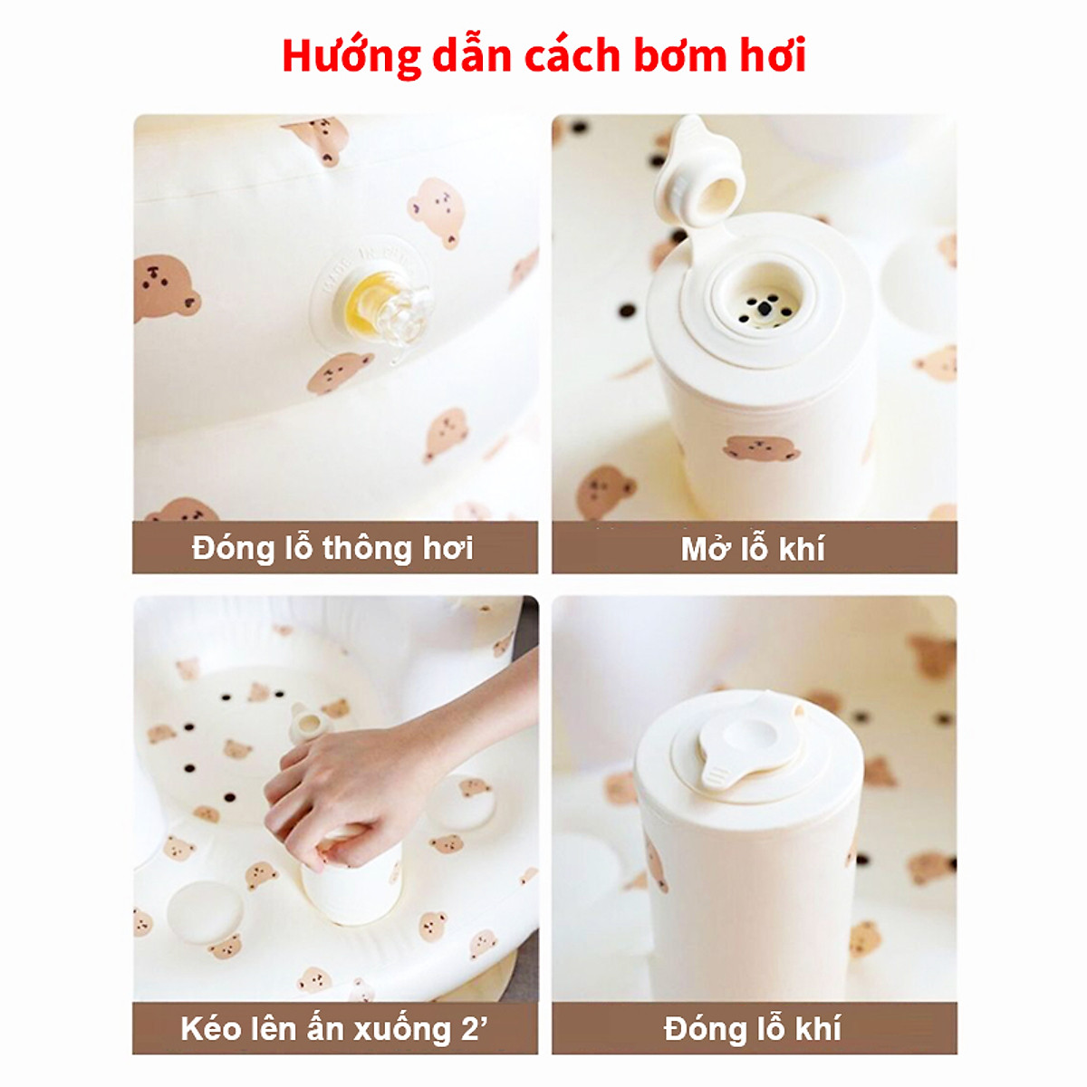 Ghế hơi tập ngồi cho bé chống ngã cao cấp, Ghế phao tập ngồi cho bé phong cách Hàn Quốc - Anh Lam Store  (Màu ngẫu nhiên)