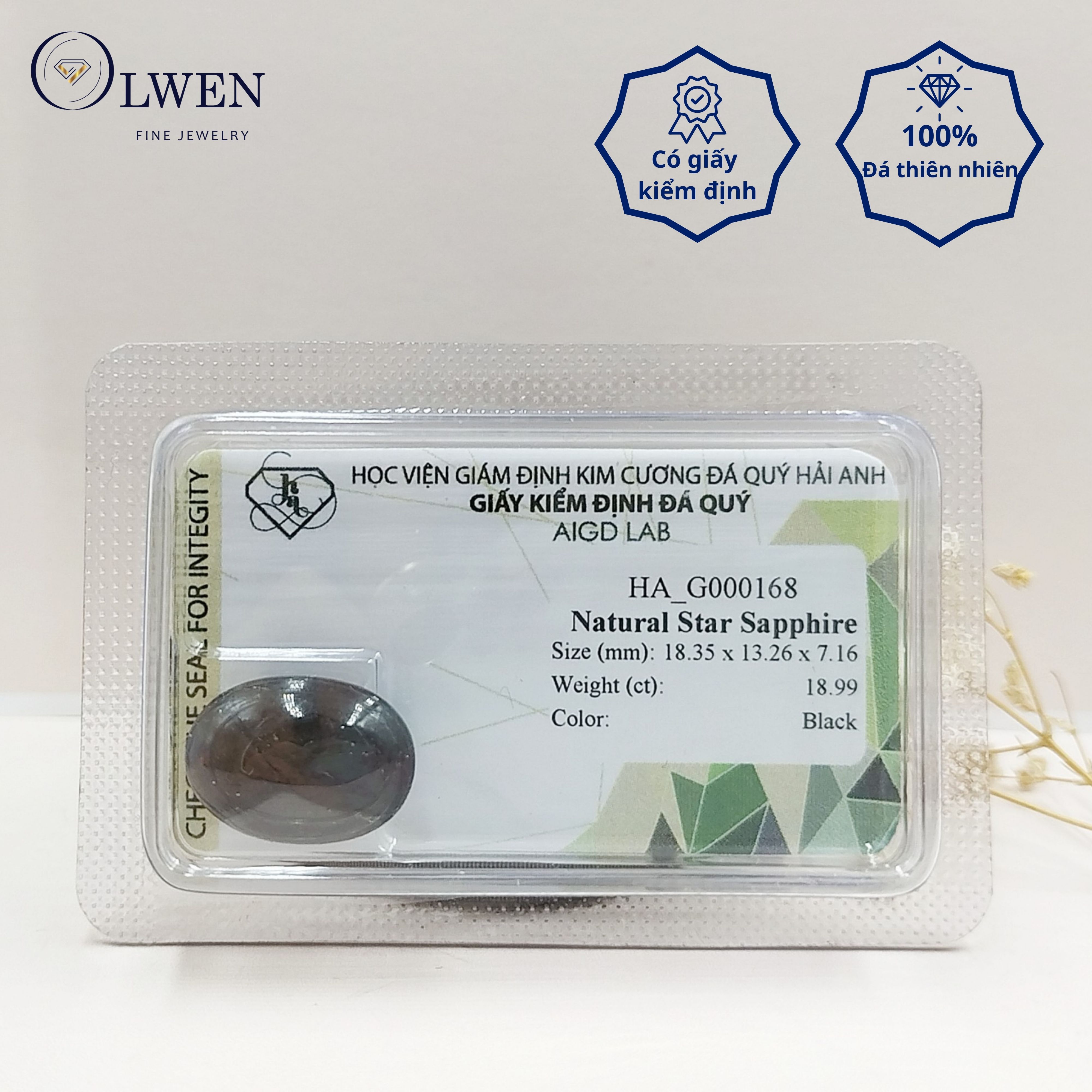 Viên đá Sapphire thiên nhiên HA-G000168
