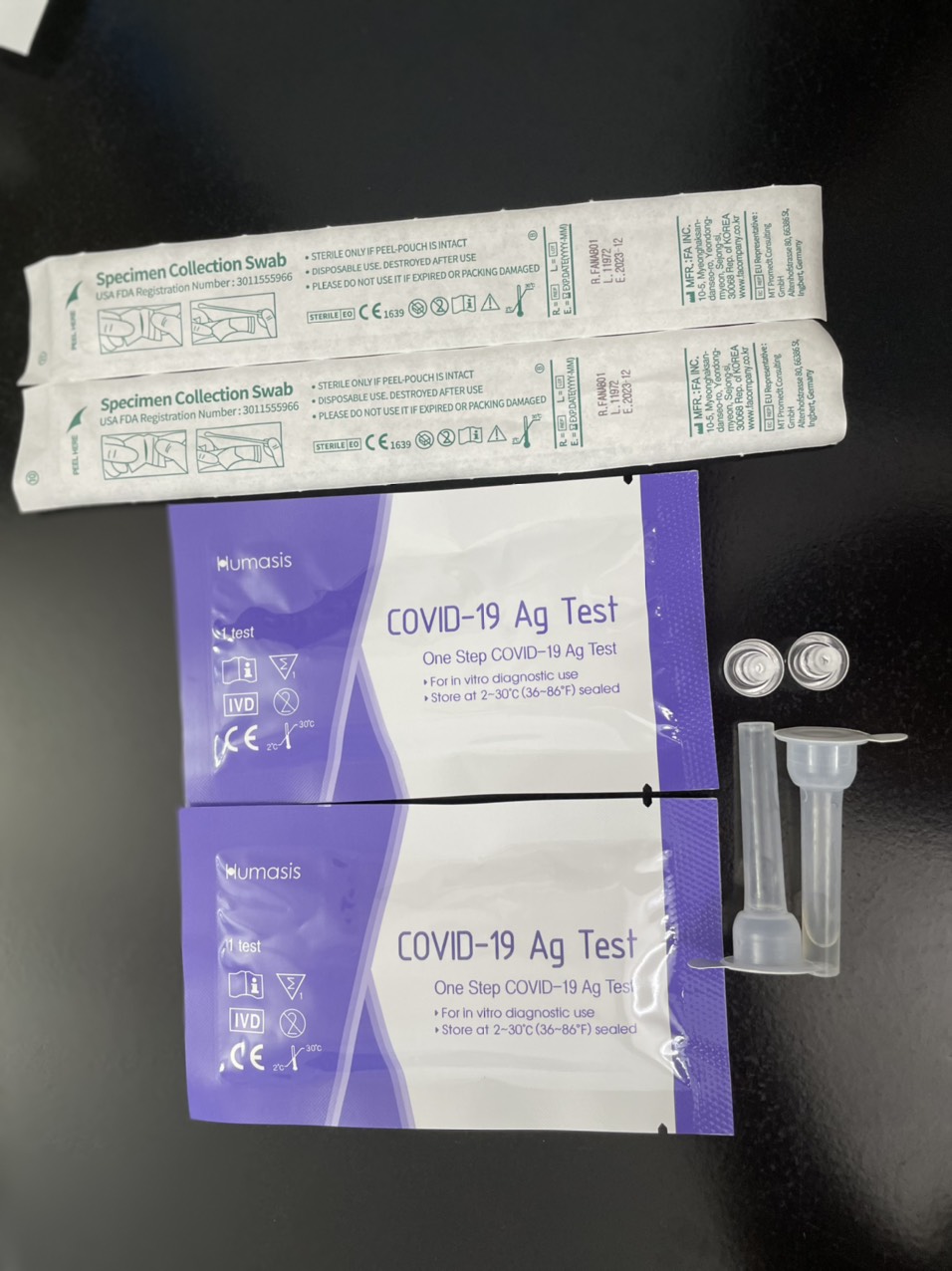 Kit Test Covid 19 Tại Nhà Nhập khẩu HUMASIS Hàn Quốc (Hộp 25 kit)