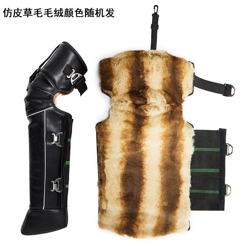 Miếng đệm đầu gối xe máy phong cách mới nhất giữ ấm vào mùa đông để đi xe đạp, bảo vệ chân xe điện chống lạnh và chống gió, thiết bị chống gió bằng len