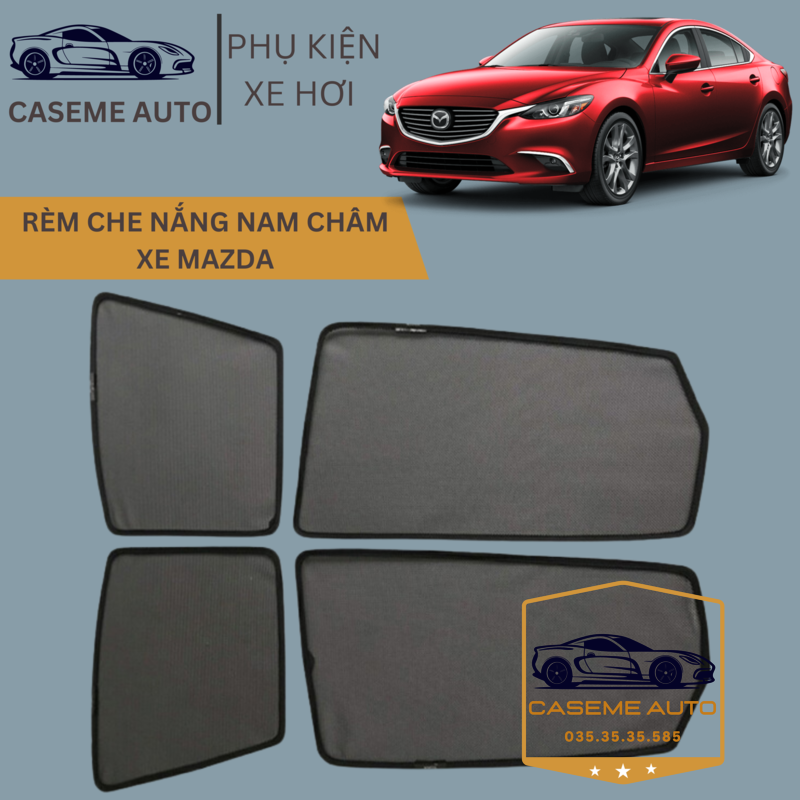 Rèm che nắng nam châm ô tô dành cho các xe hãng Mazda - Hàng Chính Hãng