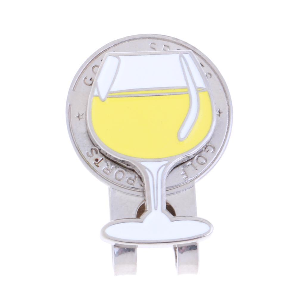 2pcs Magnetic Cap Clip with Detachable Golf Ball Marker Fits Golf Visor Gift