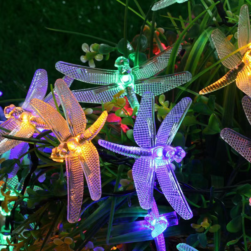 Đèn trang trí năng lượng mặt trời Chuồn chuồn, tích kiệm điện, bóng siêu sáng, chống thấm nước - DA3090