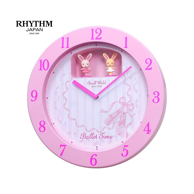 Đồng hồ treo tường Nhật Bản RHYTHM Magic Motion 4MH893WD13, Kt 37.3 x 37.3 x 7.9cm, 2.1kg, Vỏ nhựa, dùng PIN