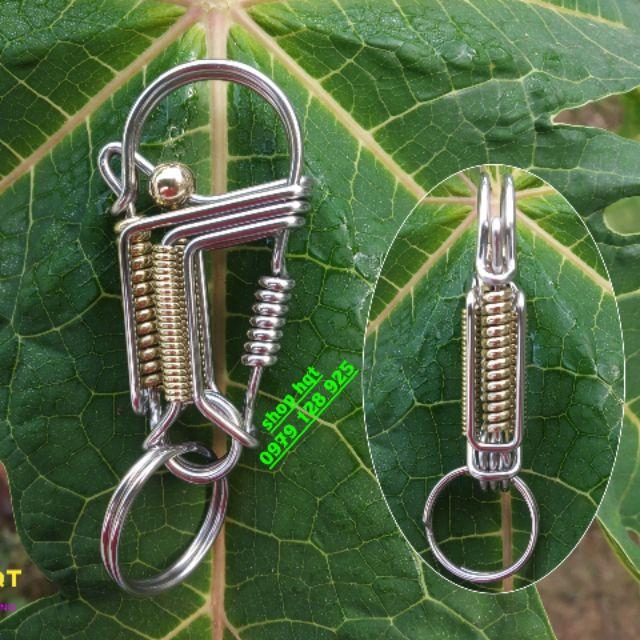 Móc khóa inox thủ công loxo đồng vàng