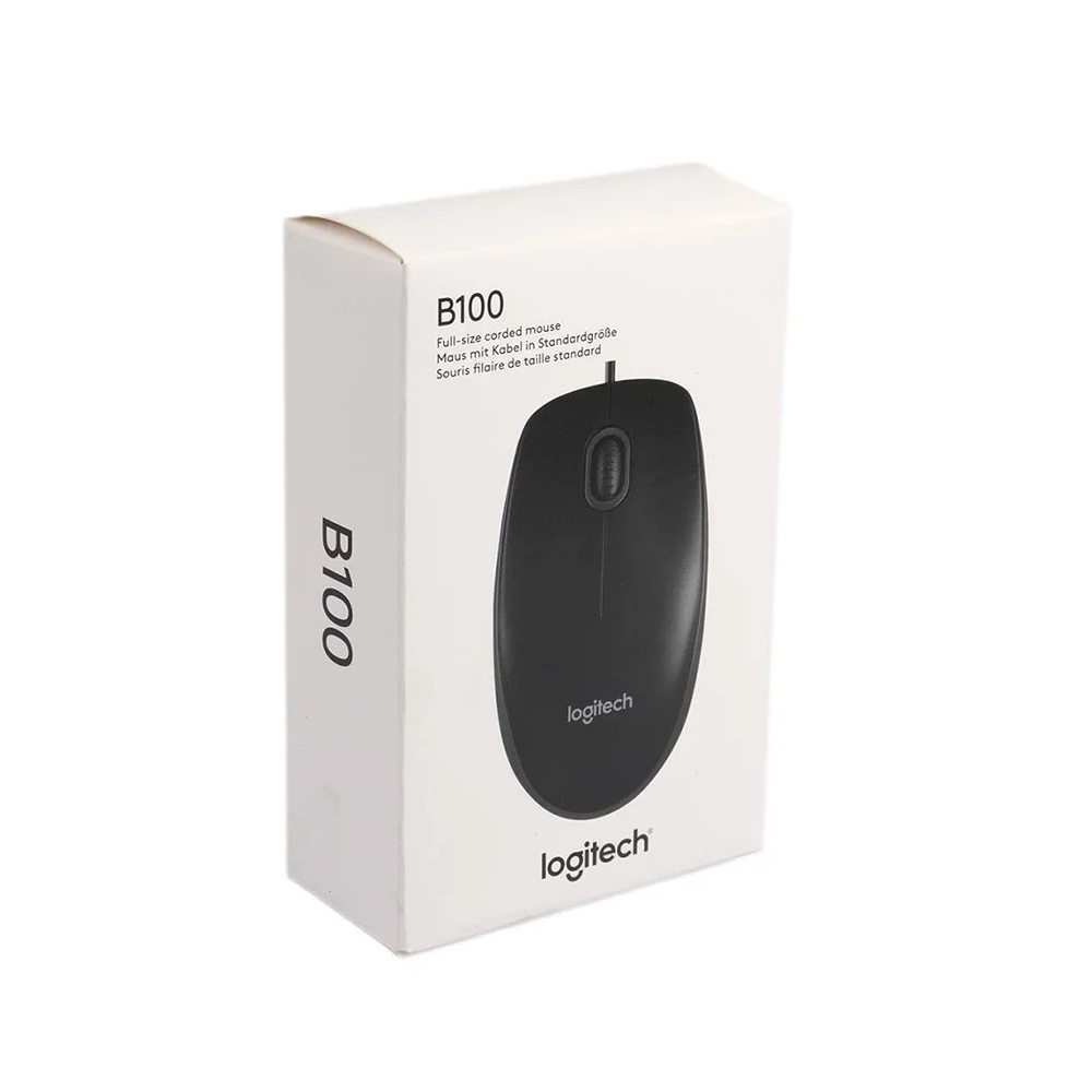 Chuột có dây Logitech B100 | M90 - Dây dài 1m8, thiết kế ôm tay, thuận cả 2 tay - Hàng chính hãng