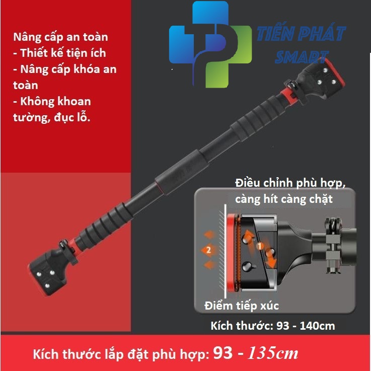 Xà đơn treo tường, gắn cửa 2021 điều chỉnh 72cm-110cm và 93cm-140cm nặng 2kg, 2.8kg -Mẫu TG02