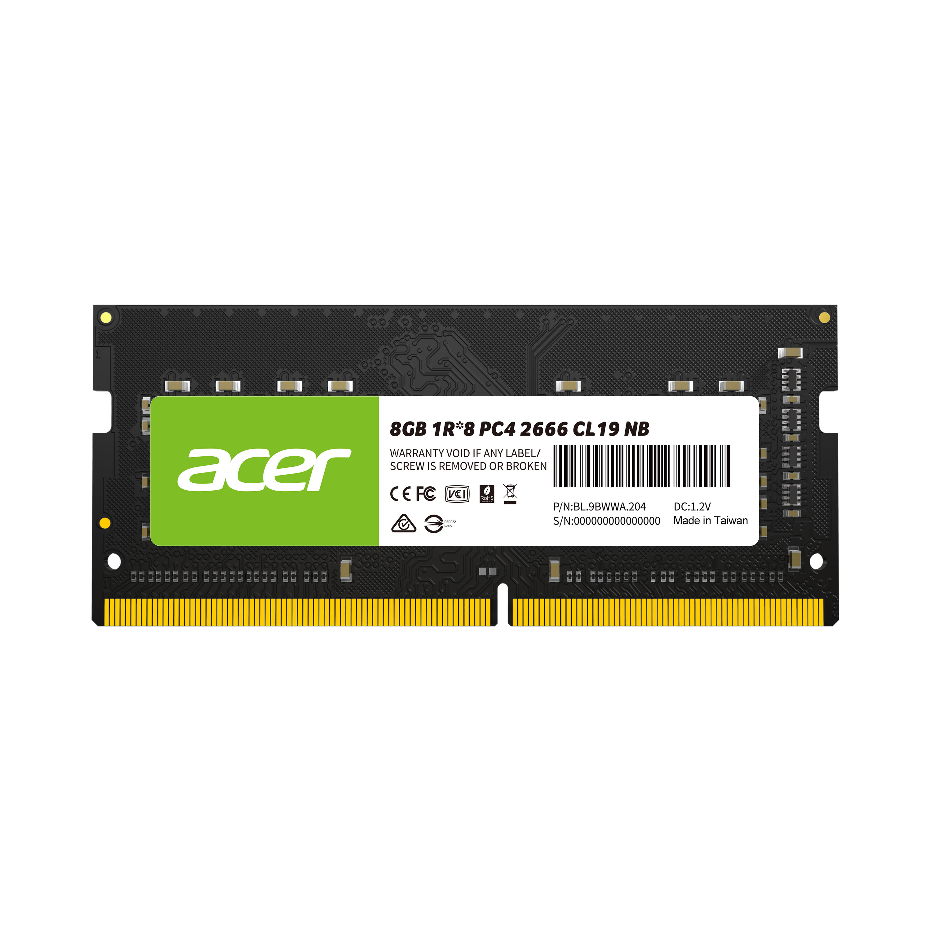 Bộ nhớ RAM Laptop Acer SD100 DRAM Laptop PC4 DDR4 SO-DIMM - Hàng chính hãng