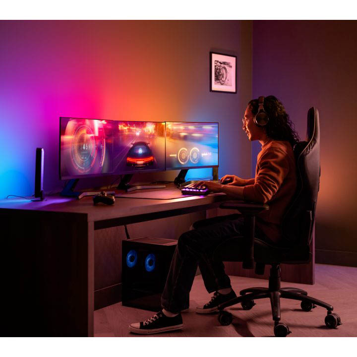 Đèn LED dây thông minh Phillips Hue Play Gradient Lightstrip for PC 16 triệu màu cho máy tính - Hàng Chính Hãng