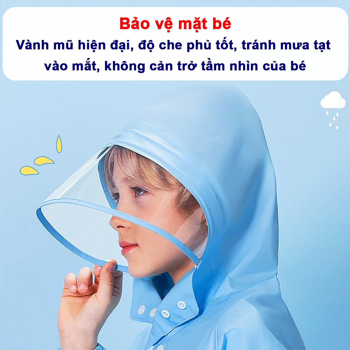 Áo mưa cho bé họa tiết hình thú ngộ nghĩnh Baby-S, Áo mưa trẻ em 2-10 tuổi nhiều màu xinh xắn – SAM015