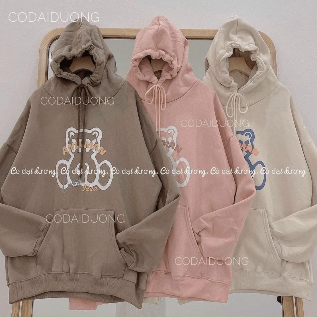 ÁO HOODIE PHỐI HỌA TIẾT PHỐI MÀU NGỘ NGHĨNH THỜI TRANG ĐẸP CHẤT PHONG CÁCH