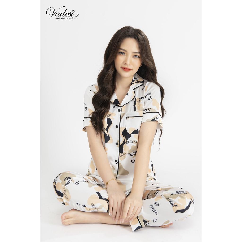 NEW - Bộ Đồ Ngủ Nữ Pijama Quần Dài Tay Ngắn Lụa Cao Cấp Mặc Nhà Đẹp Mềm Mịn Thấm Hút Thoáng Mát – VADESI