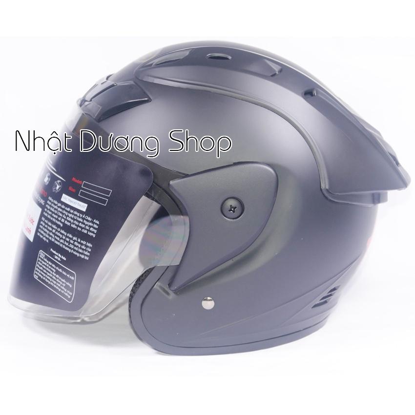 Mũ bảo hiểm xe mô tô trùm đầu có kính chắn bụi bảo vệ tốt mặt và đầu khi va chạm, có kính chắn gió