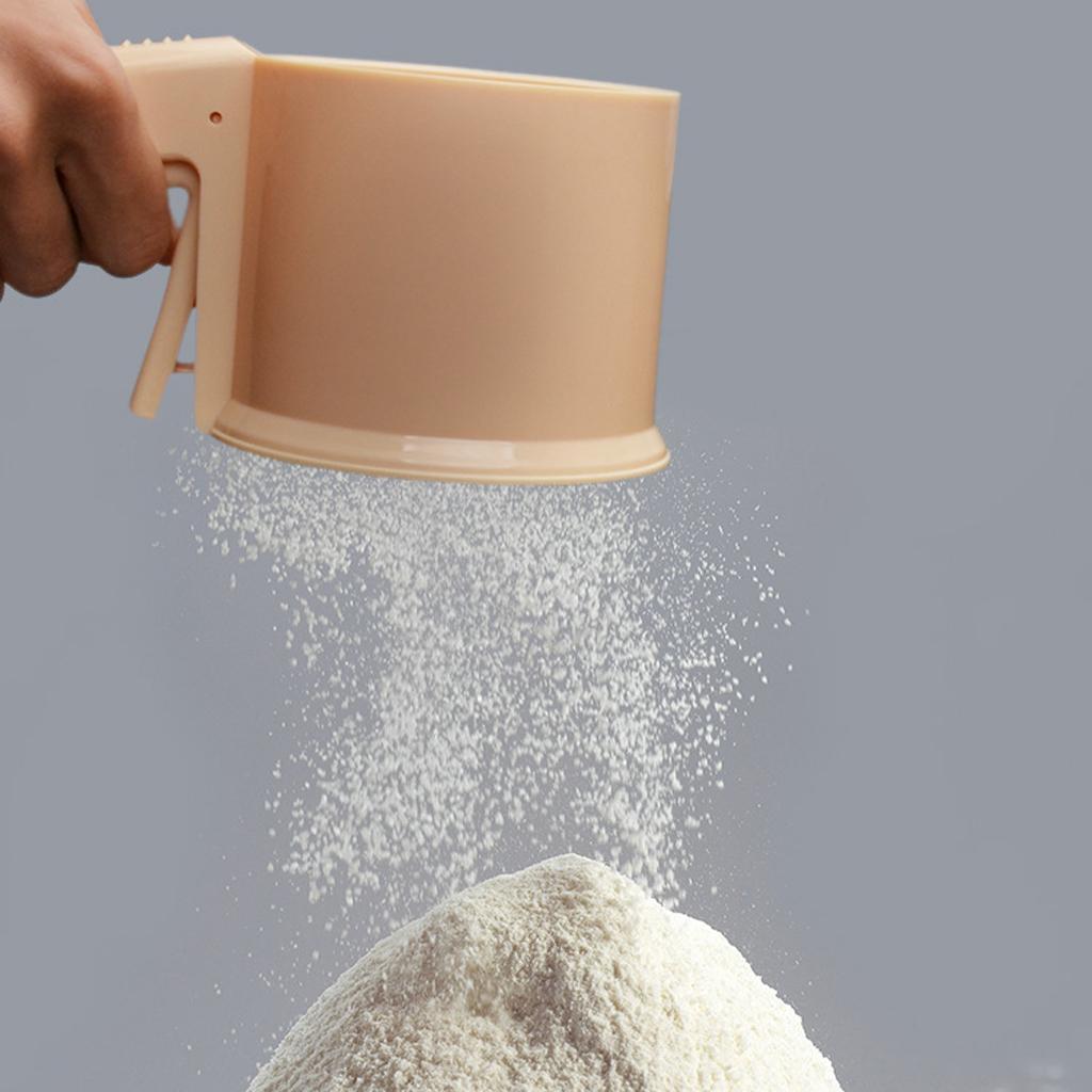 Icing Sugar Shaker Hand Flour Sifter Round Cooking Kitchen Accessories