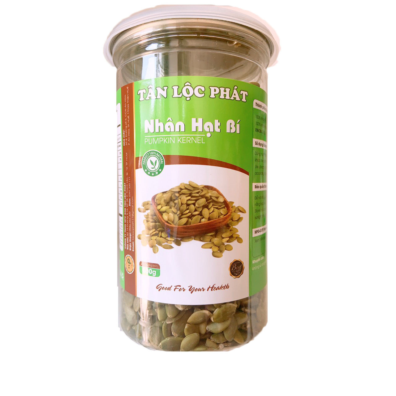 NHÂN HẠT BÍ TÂN LỘC PHÁT - HŨ 500G