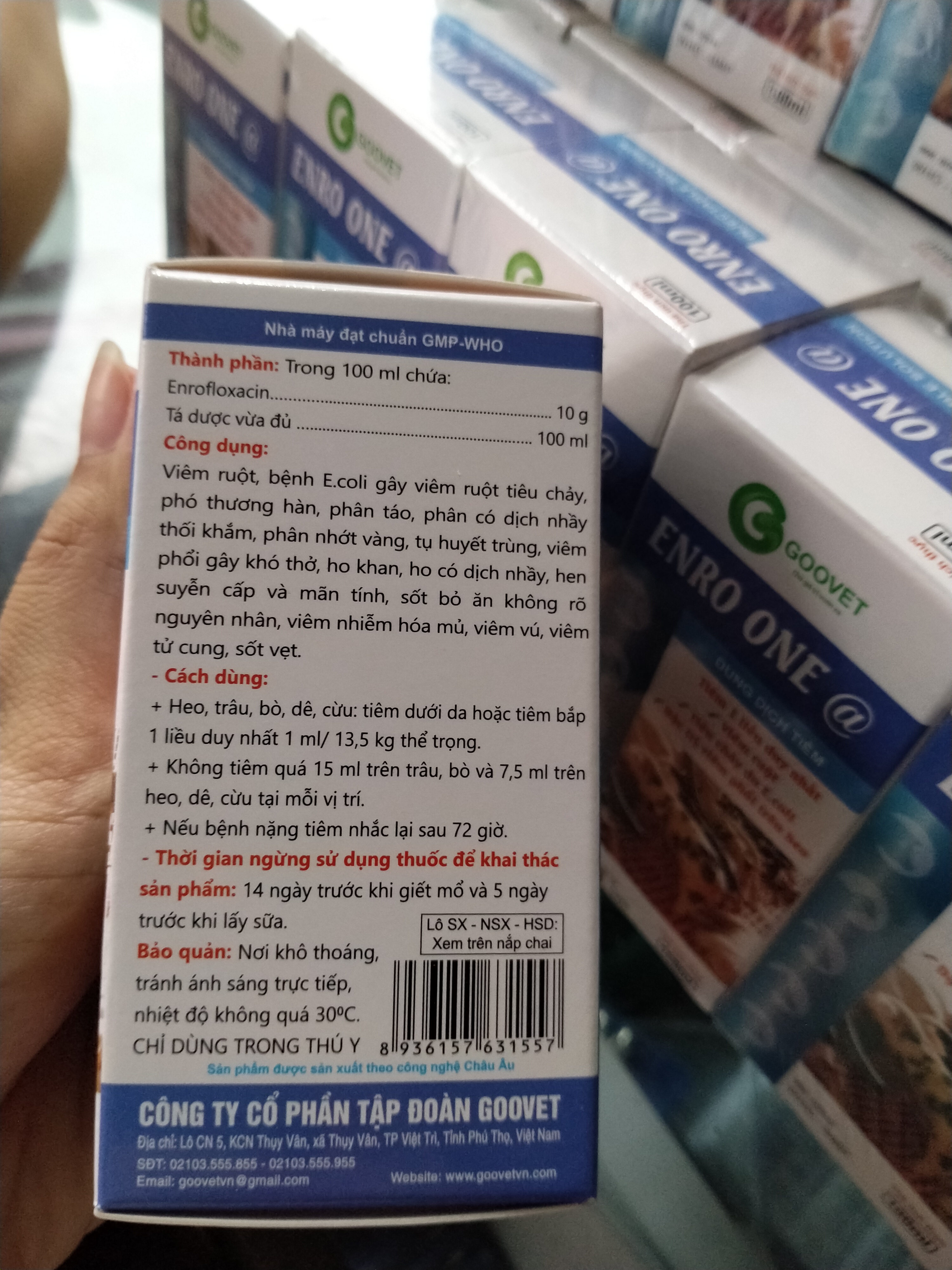 Enro one tr.i tiêu chảy 1lọ cho vật nuôi