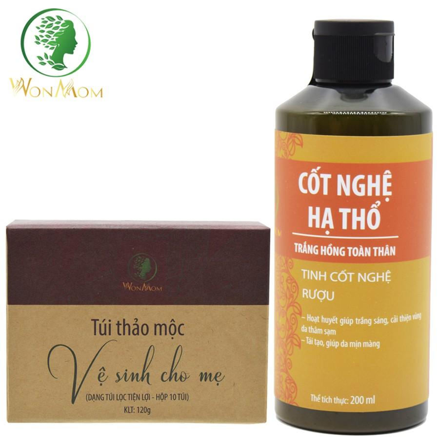 Bộ chăm sóc love mom, khử mùi cửa mình và dưỡng trắng da body Wonmom