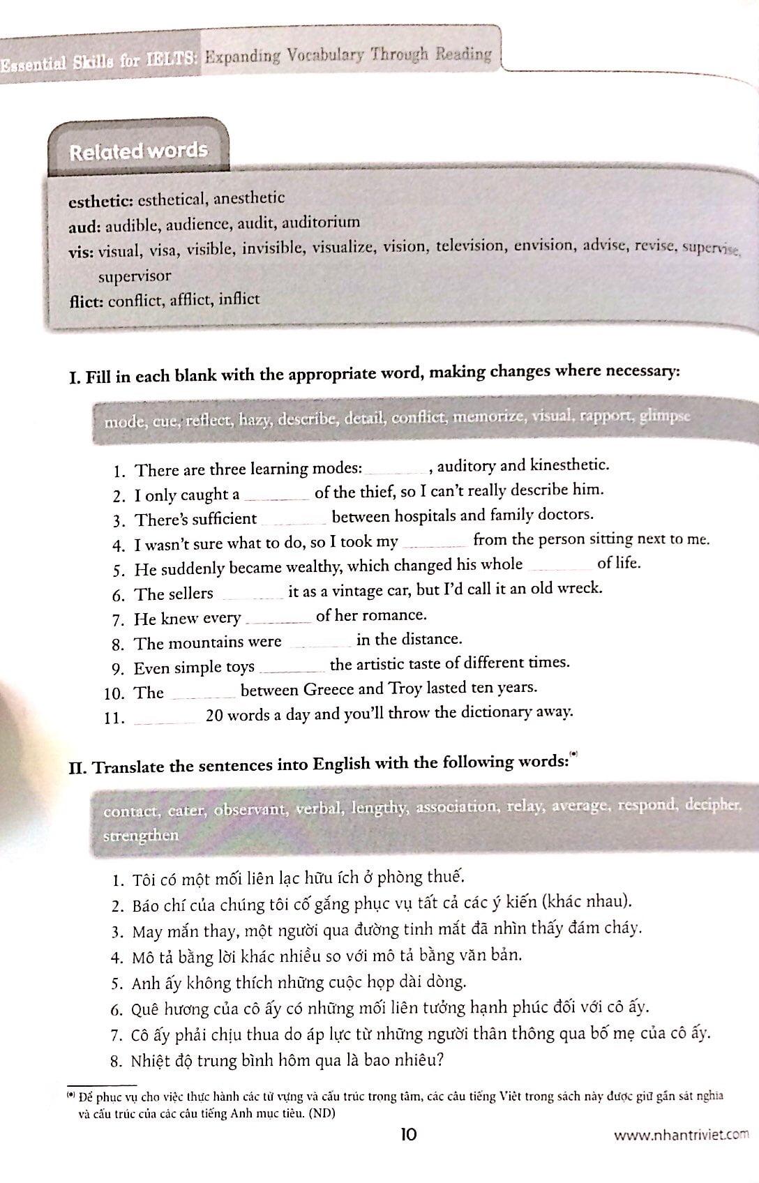 Sách Expanding Vocabulary Through Reading (Không CD)