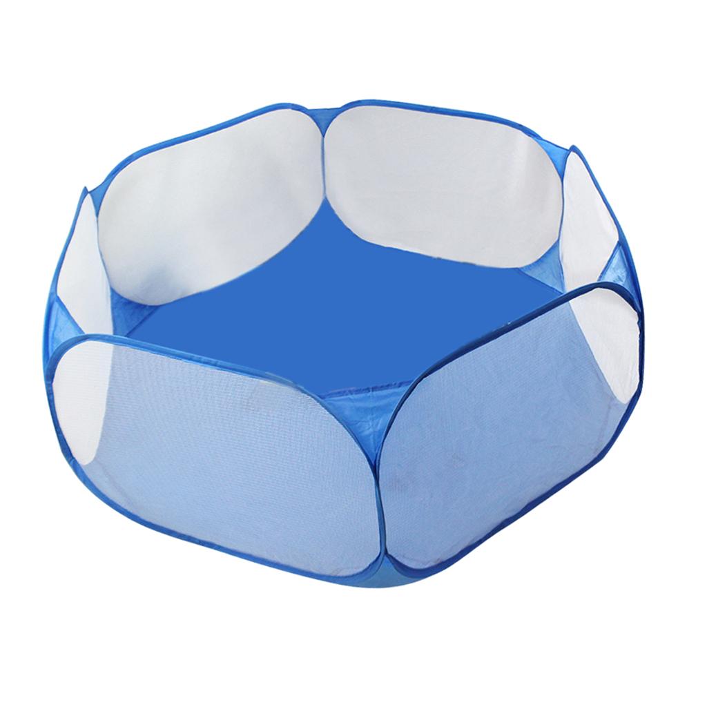 2x Foldable Play Pen Cage For Hamster Rabbit Guinea Pig Gerbil Mice Sky Blue