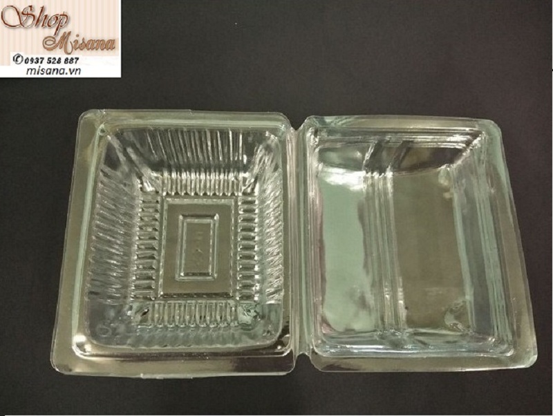 BỘ 100 HỘP H62- Hộp đựng bánh hình chữ nhật H62 KT: 9 x7 x 6 CM