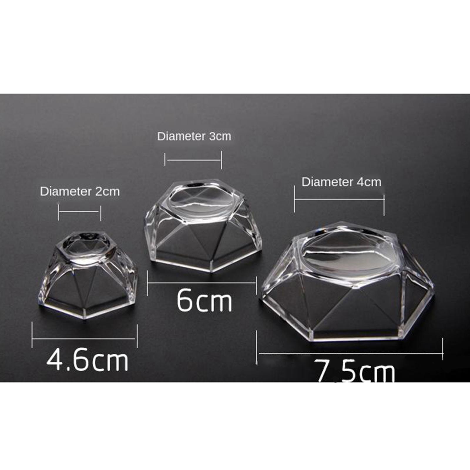 2x Acrylic Clear Display Stand Holder Base For Crystal Ball Transparent