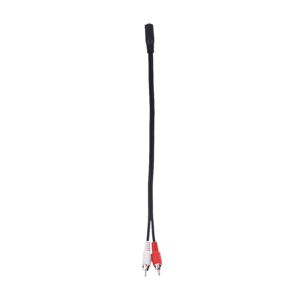 3.5mm to 2 RCA Aux Audio Cable Adapter -3.5mm Stereo Female to RCA Male AUX Auxiliary Headphone Jack Plug Y Splitter Connector Cable