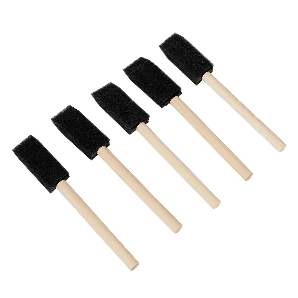 Set 5 bàn chải vệ sinh xe hơi cán gỗ mềm
