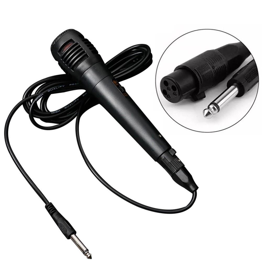 Micro hát karaoke cầm tay một chiều có dây cổng 6.5mm âm thanh sống động kèm dây cáp xlr