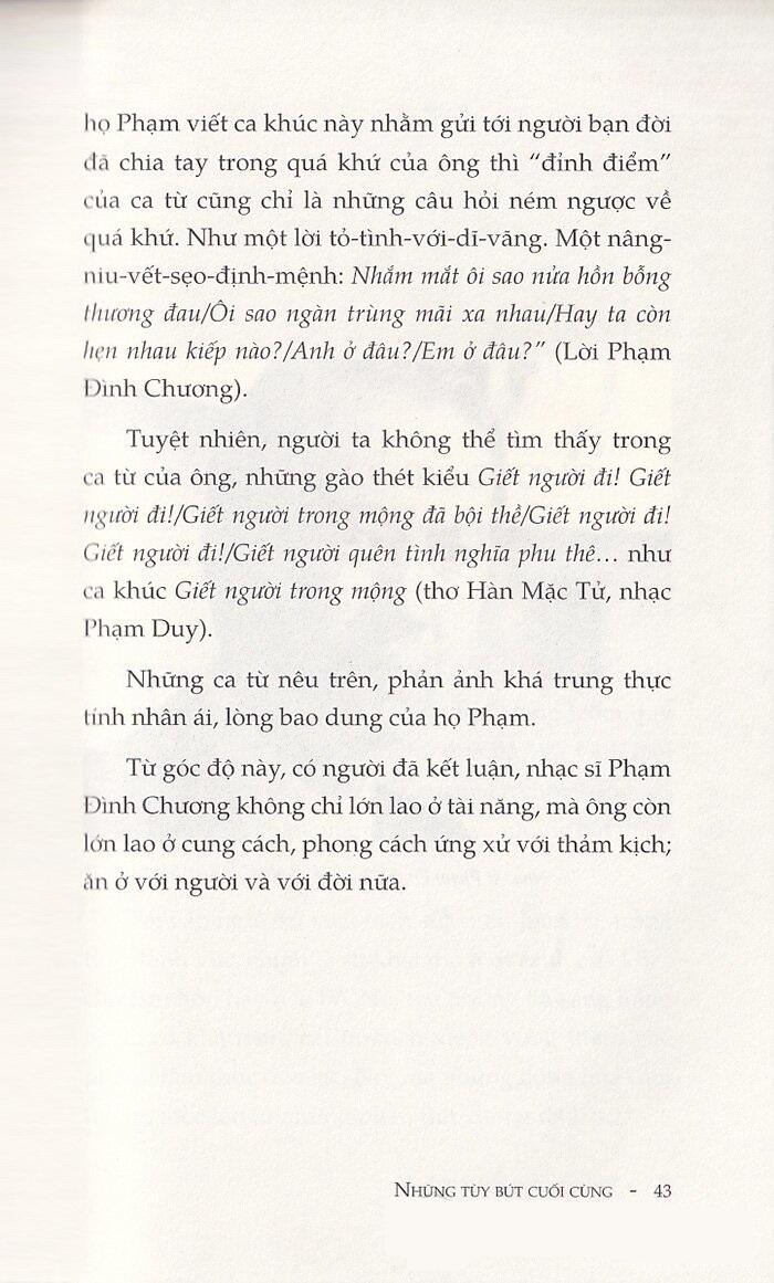 Những Tùy Bút Cuối Cùng