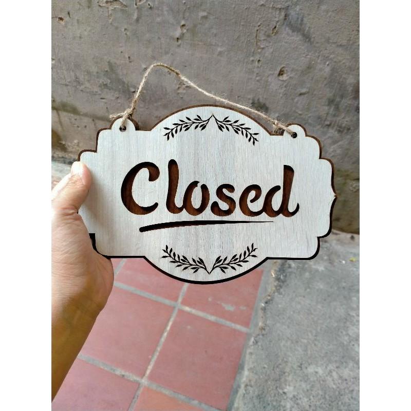 Bảng Treo Open / Closed 2 Mặt Gỗ Decor Giá Tốt