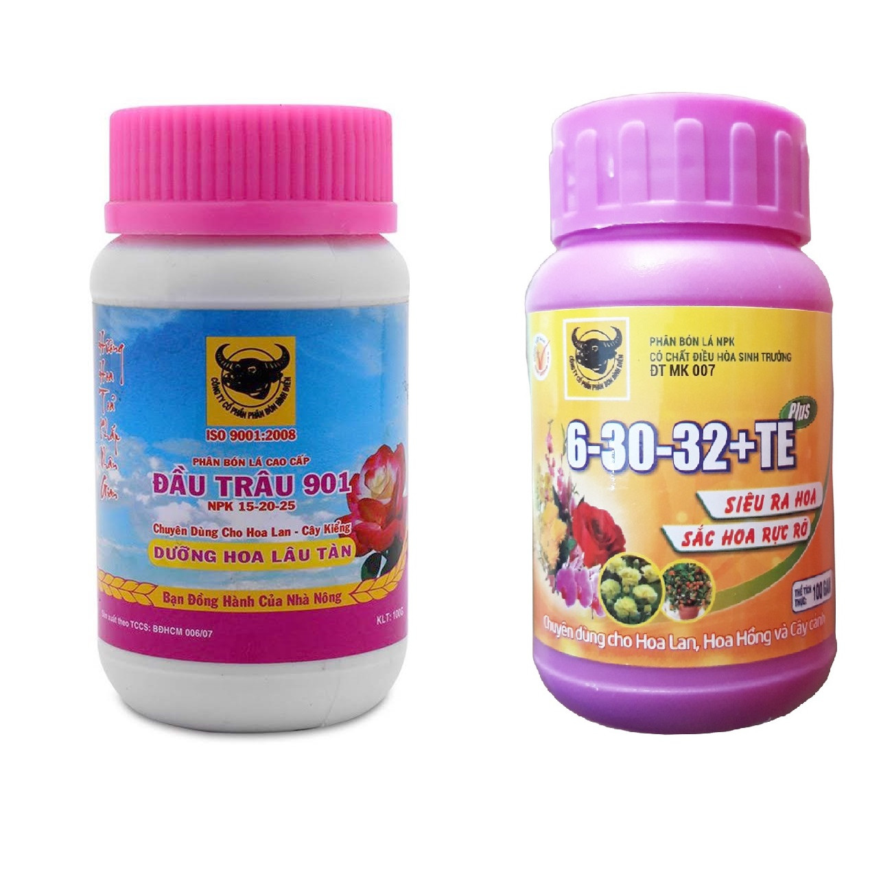 Combo 2 hộp Phân đầu trâu MK 901 và MK 007 6-30-32+TE giúp KÍCH NỤ - NHIỀU HOA -  HOA ĐẸP - LÂU TÀN RỰC RỠ