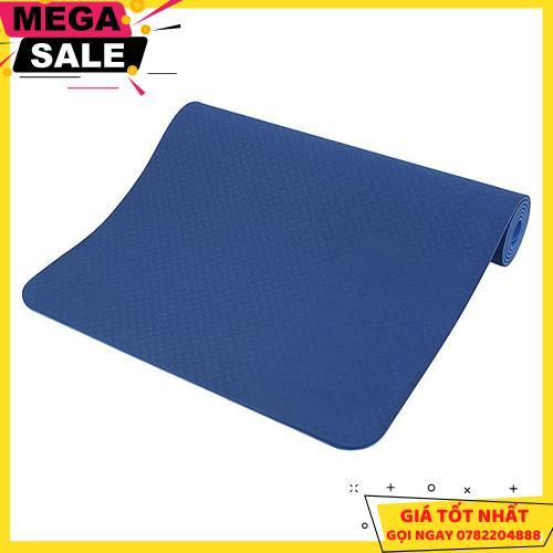 Thảm Yoga Tpe Rl Eco 6Mm 2 Lớp Màu Xanh Dương Tặng Kèm Túi - Giao Hàng Toàn Quốc