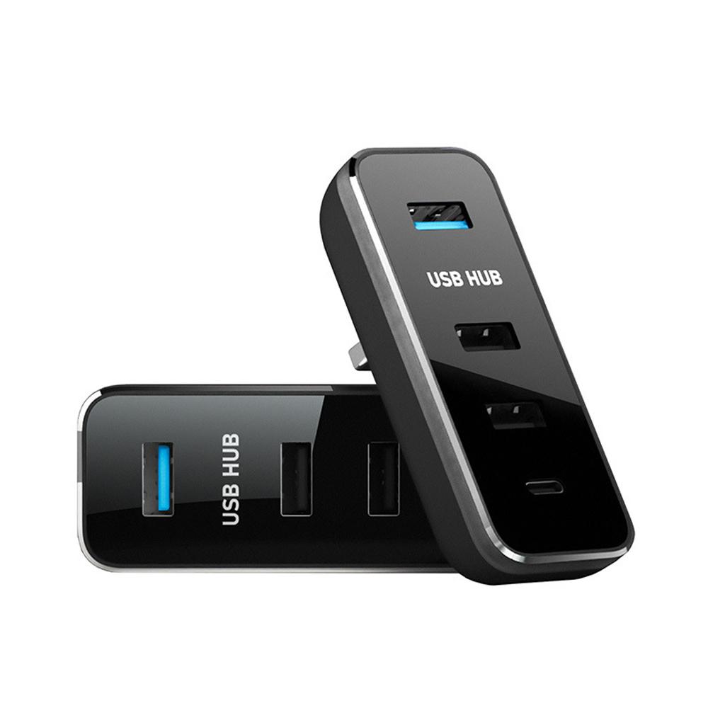 In-car Hub USB Docking Station Car Gloves Box USB Splitter 4-in-1 USB Adapter Auto Recharge Accessories for Model 3/Y
