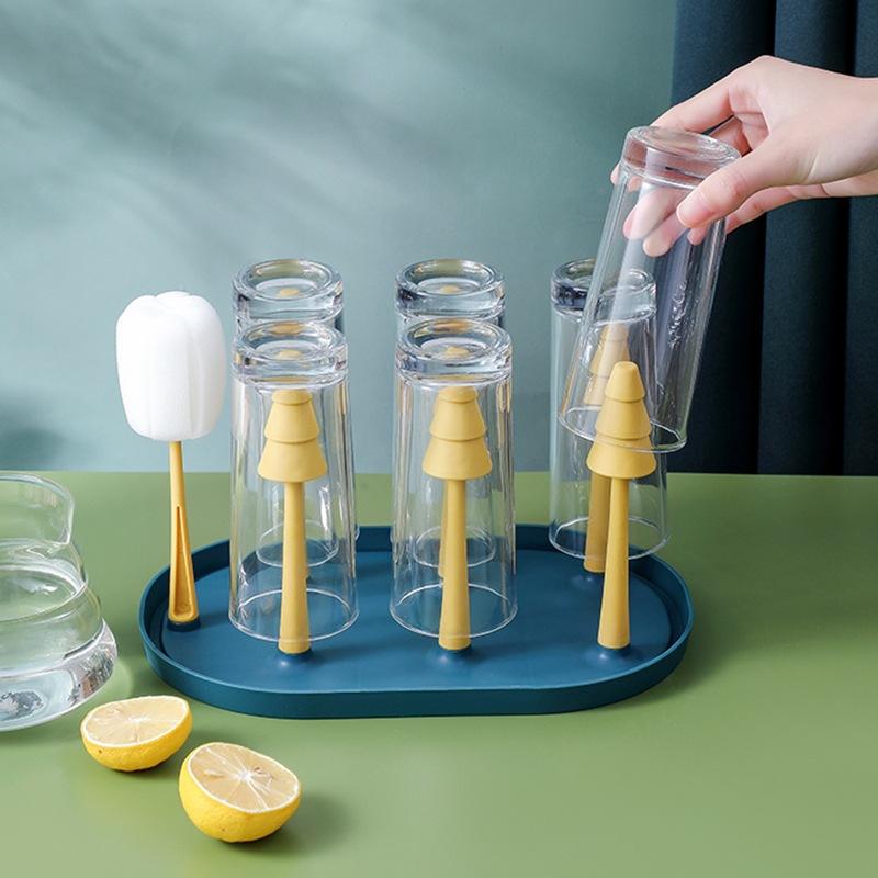 Giá khô chai, giá đỡ nhỏ giọt, giá nhỏ giọt, giá nhỏ giọt, giá đỡ cốc, giá đỡ cốc cho chai thủy tinh pha lê màu vàng