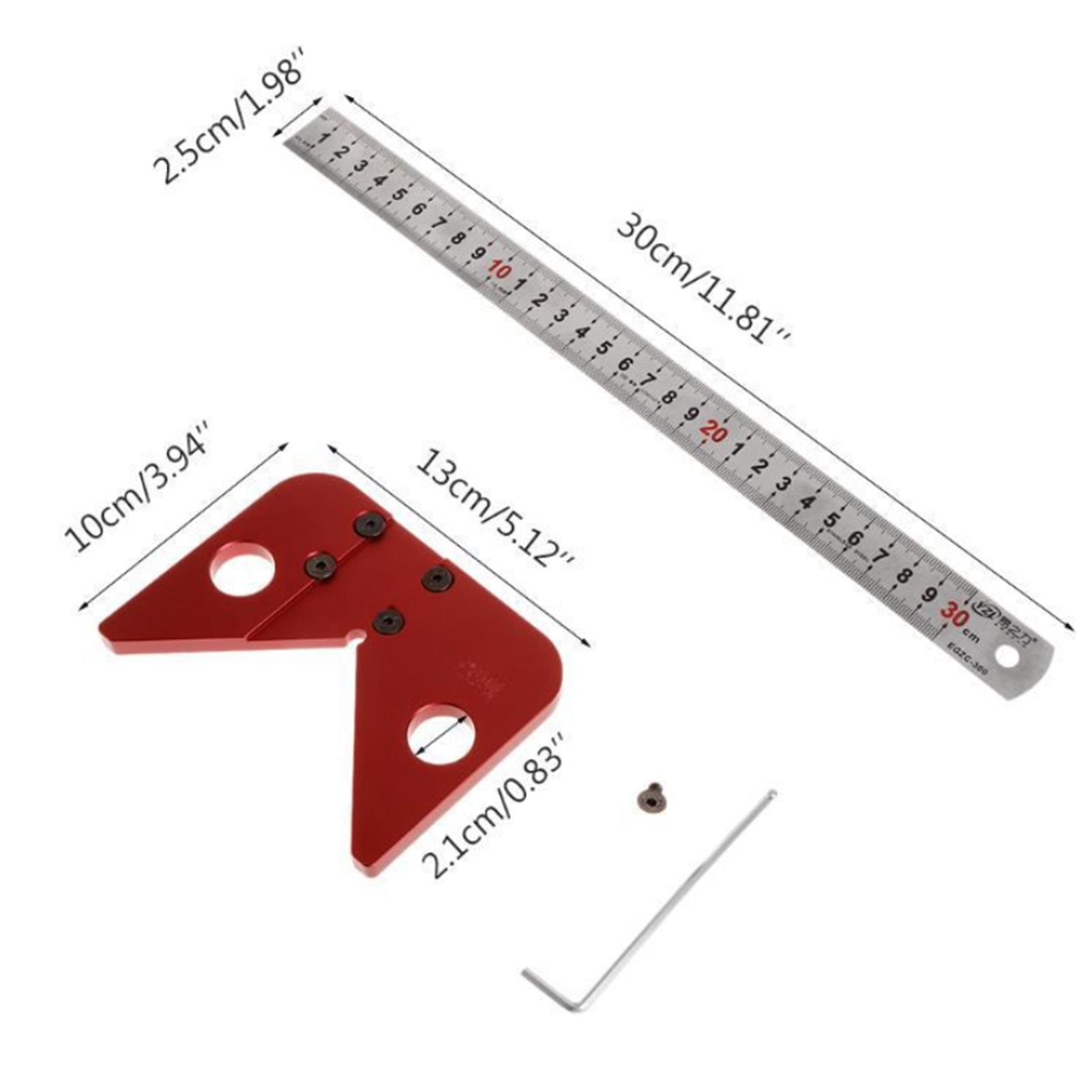 Center Scribe Center Finder Measuring Tool Woodworking Line Caliber Gauge 45/90 Degree Right Angle Line Gauge Carpenter