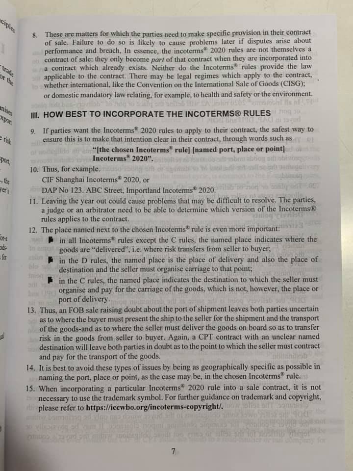 Incoterms 2020 - Quy tắc của ICC về sử dụng các điều kiện thương mại quốc tế và nội địa (Song ngữ Anh - Việt)