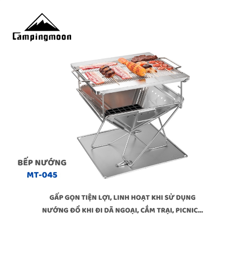 Bếp nướng than hoa gấp gọn 6-8 người Campingmoon MT-045