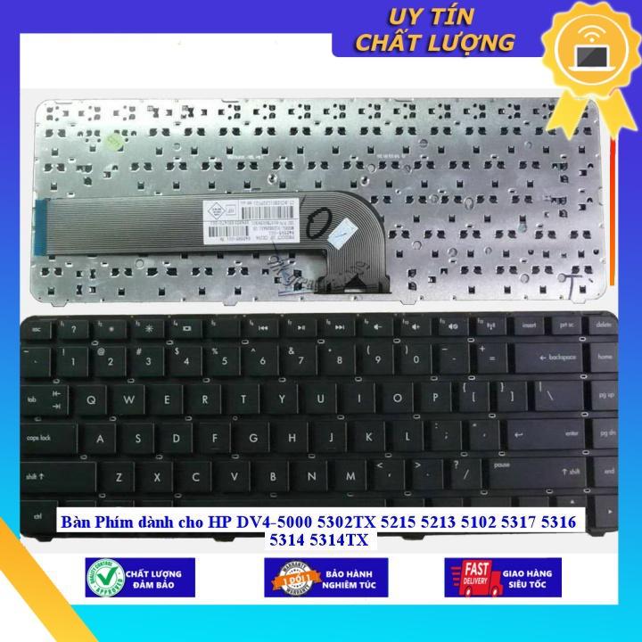 Bàn Phím dùng cho HP DV4-5000 5302TX 5215 5213 5102 5317 5316 5314 5314TX -MÀU ĐEN-CÓ ĐÈN - Hàng Nhập Khẩu New Seal