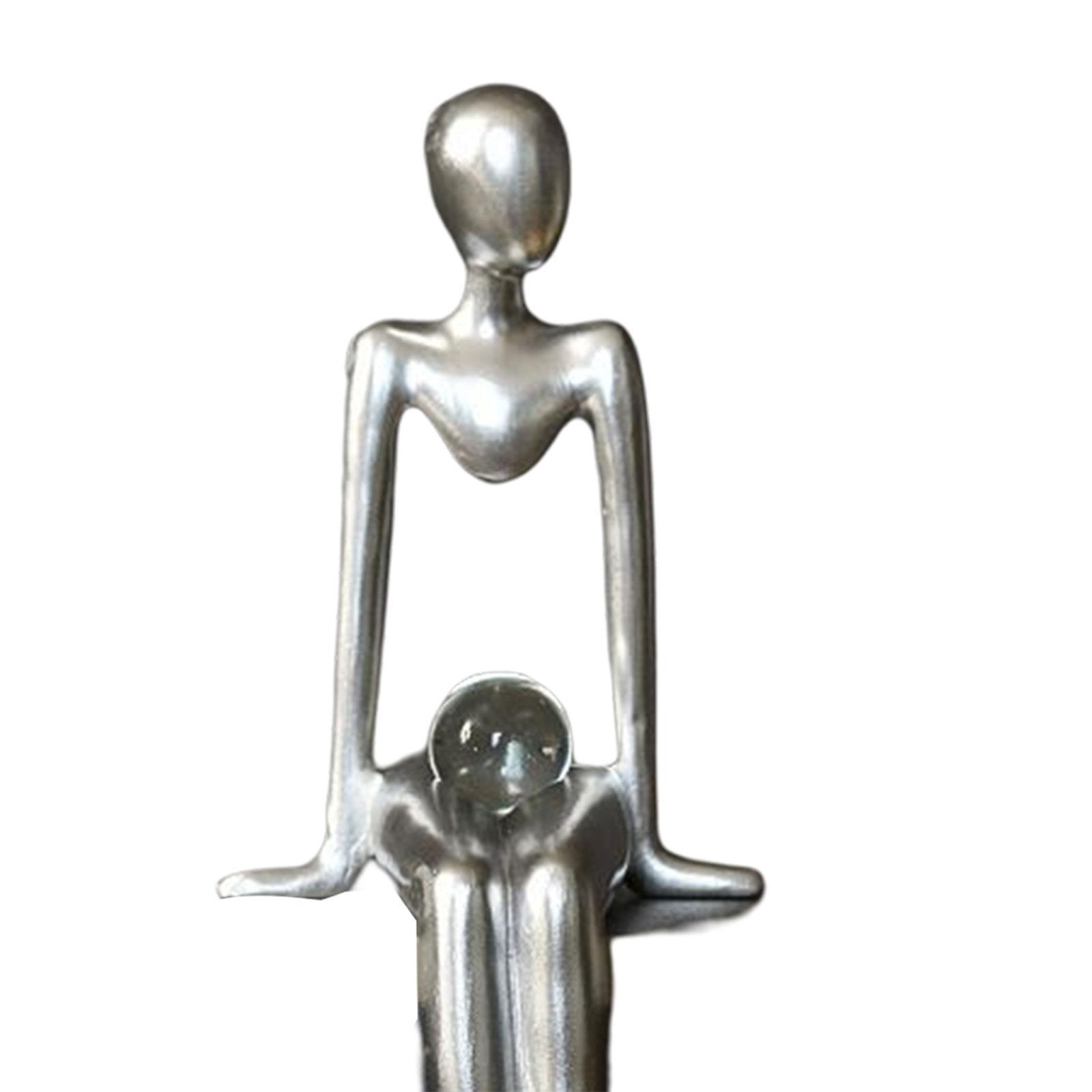 Modern Thinker Statue Abstract Art Figurine Sculpture for Bookshelf Desktop