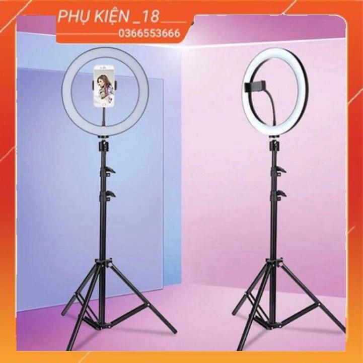 Đèn livestream led ring 26 cm và chân đứng thép live spa studio