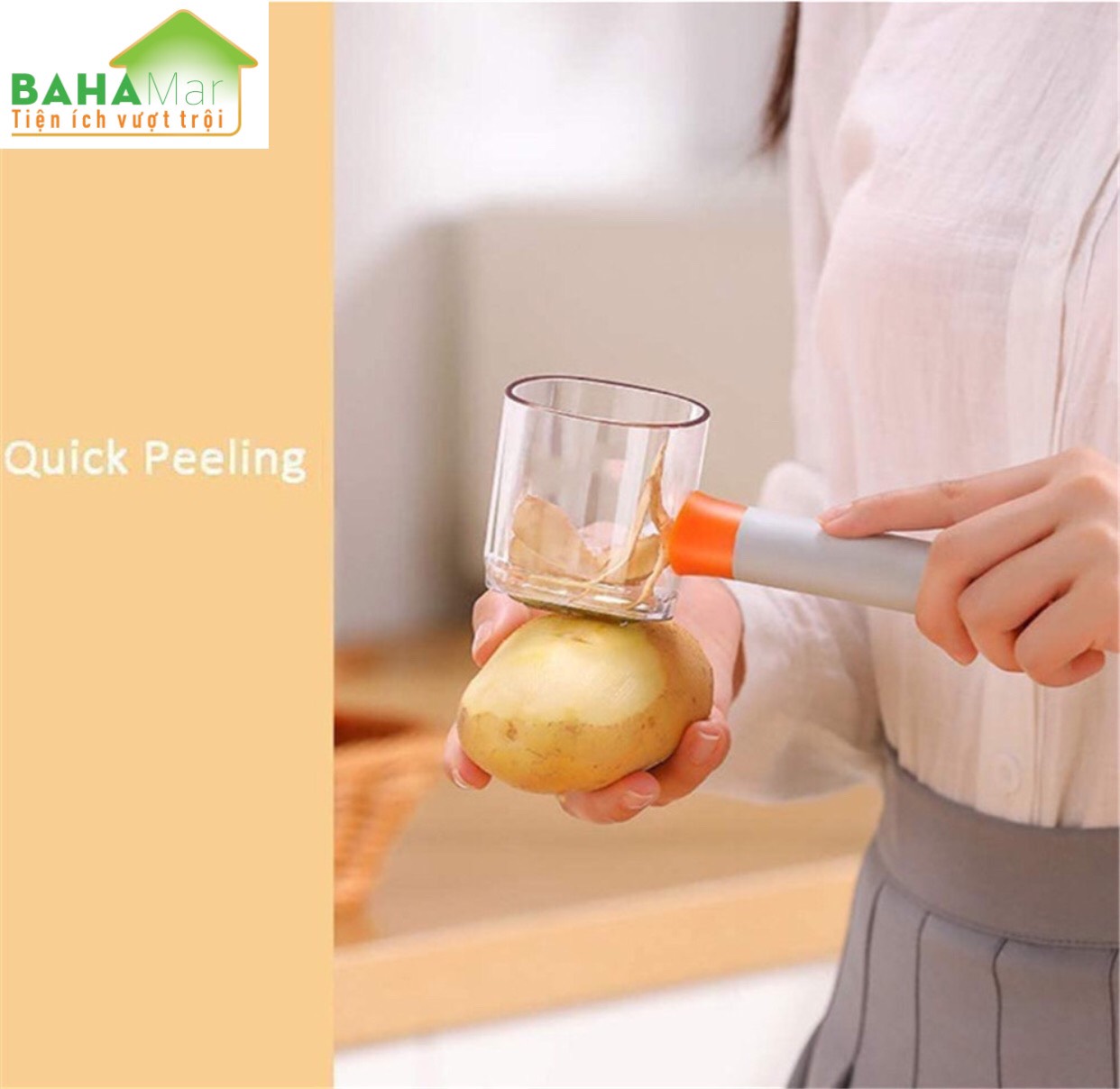 CỐC GỌT CỦ QUẢ, TRÁI CÂY ĐA NĂNG TỰ GOM GỌN VỎ "BAHAMAR" rất thuận tiện trong sử dụng, là dụng cụ cần thiết mỗi gia đình. Có thể mang theo đi du lịch, cắm trại