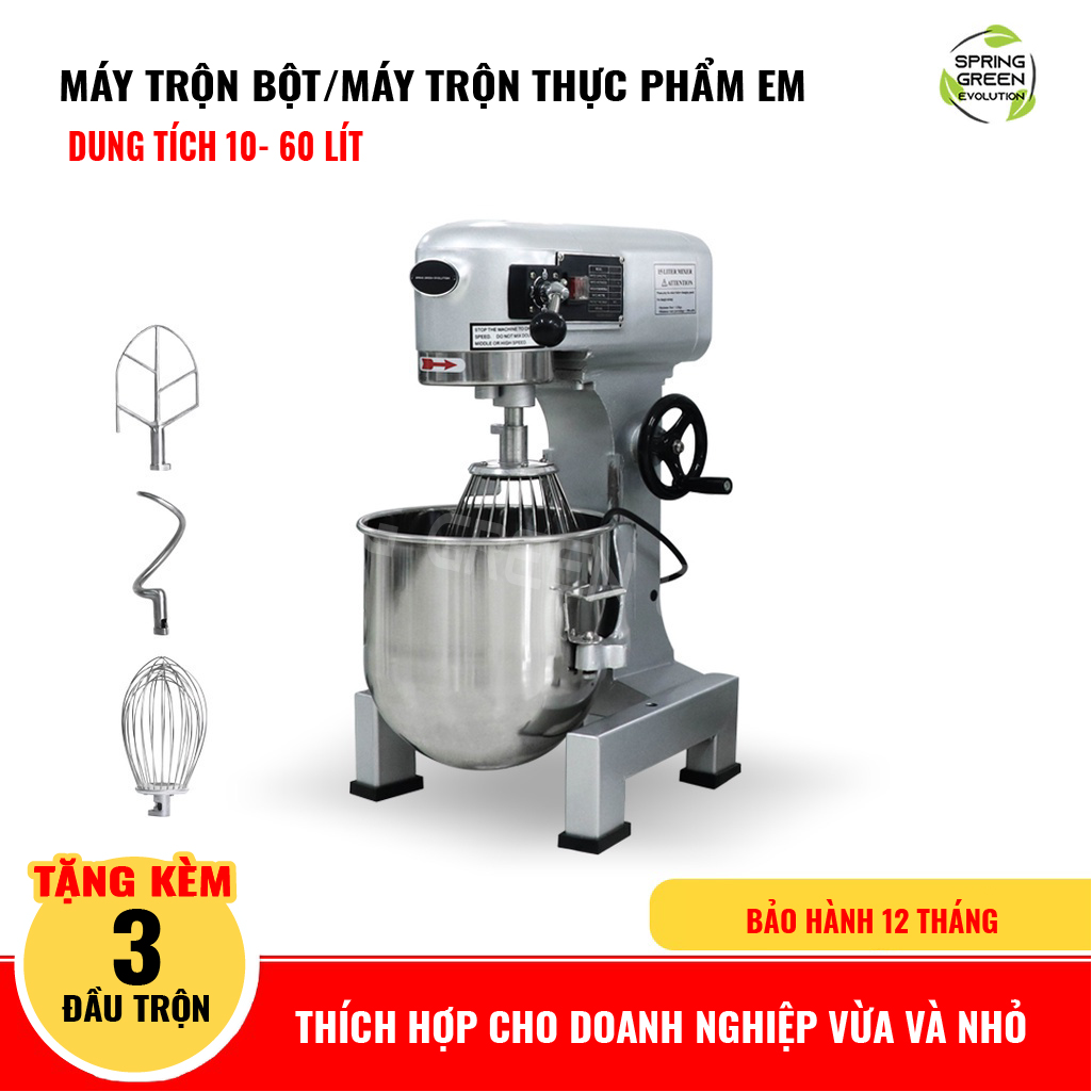 Máy Trộn Thực Phẩm, Máy Đánh Trứng, Máy Nhào Bột EM60 (Loại 60L). Máy Dùng Cho Hộ Kinh Doanh, Gia Đình, Sản Xuất Công Nghiệp.Hàng Nhập Khẩu Chính Hãng Thailand