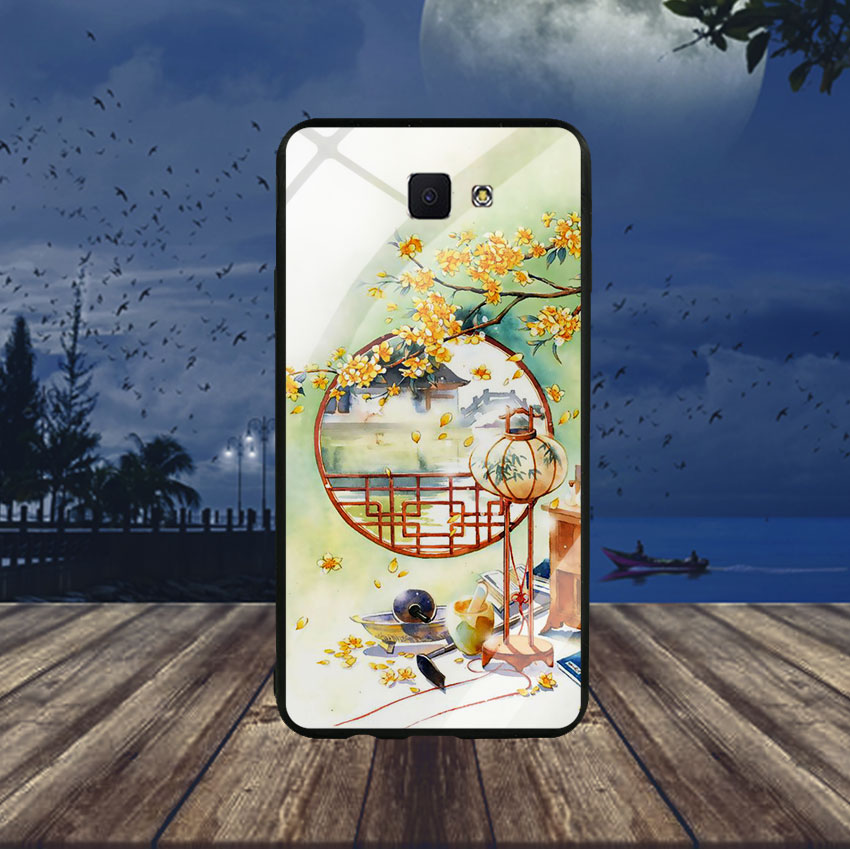 Ốp Lưng Kính Cường Lực cho điện thoại Samsung Galaxy J7 Prime - DHCL Mẫu 8