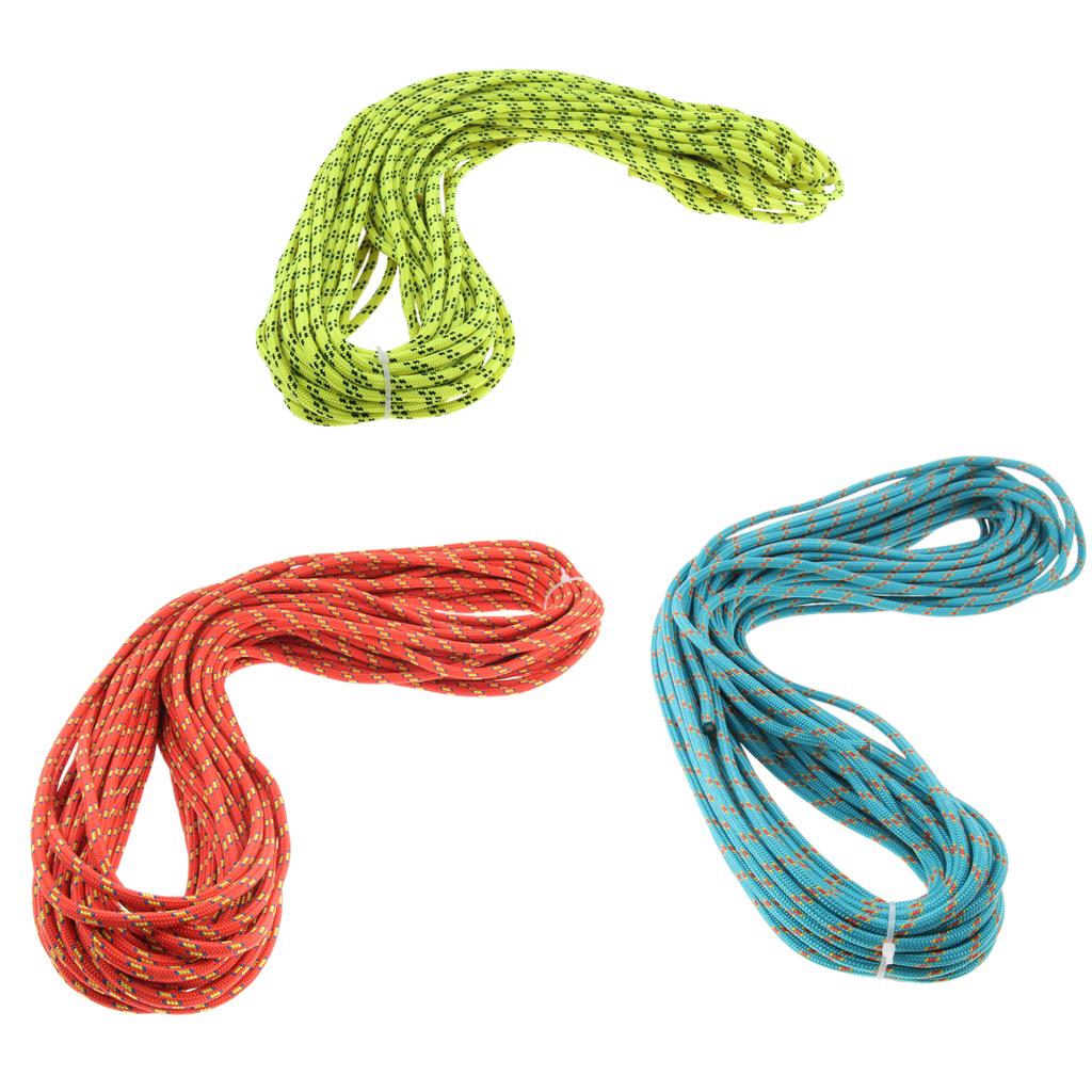 6mmx30m Climbing Safety Auxiliary Rope Static Cord  Mountain Orange