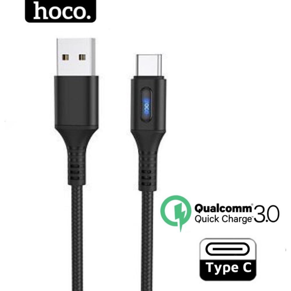 Dây sạc type c Hoco siêu nhanh 3A dài 1m 2m - Cáp typec bọc bù andoird cho samsung xiaomi ..hocomall