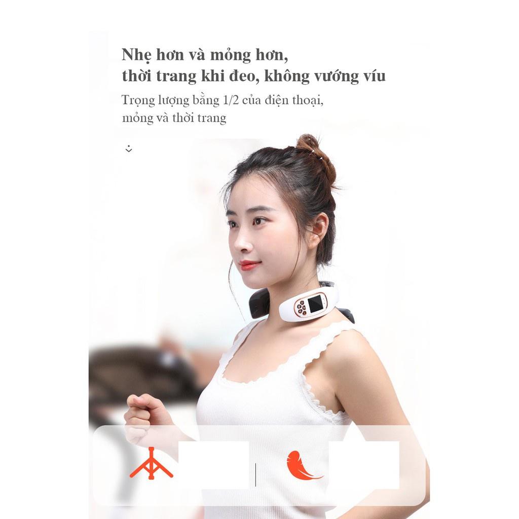 Máy Massage Cổ - 6 Đầu Mát Xa Thông Minh, 12 Mức Cường Độ Tác Động Lên Vùng Cổ Hỗ Trợ Giảm Đau Mỏi