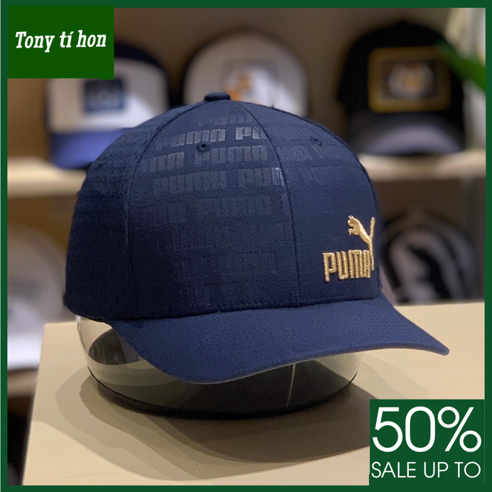 Tony tí hon - Mũ/nón kết lưỡi trai PM thêu logo bên, phối chữ, phối lưới, bít đuôi thời trang nam nữ cao cấp - màu xanh/ màu đen